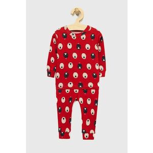 GAP pijamale de bumbac pentru copii culoarea rosu, modelator imagine