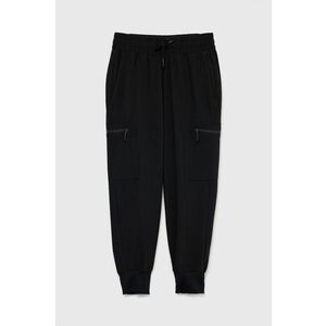 Abercrombie & Fitch pantaloni copii culoarea negru, neted imagine