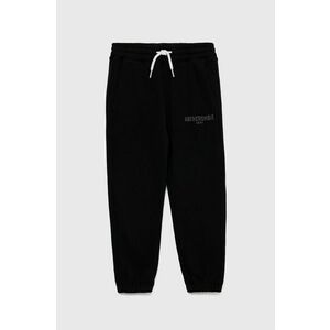 Abercrombie & Fitch pantaloni de trening pentru copii culoarea negru, neted imagine