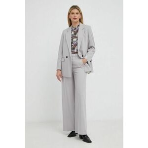 Drykorn pantaloni Grove femei, culoarea violet, lat, high waist imagine