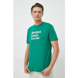 United Colors of Benetton tricou din bumbac culoarea verde, cu imprimeu imagine