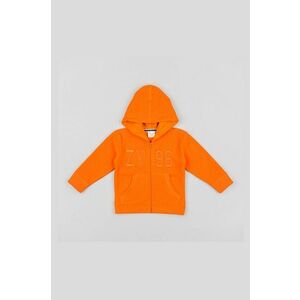 zippy bluza copii culoarea portocaliu, cu glugă, cu imprimeu imagine