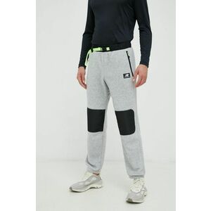 New Balance pantaloni barbati, culoarea gri, cu imprimeu imagine