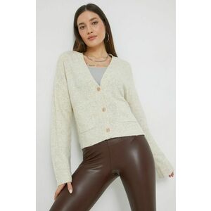 Abercrombie & Fitch cardigan din amestec de lana femei, culoarea bej, light imagine