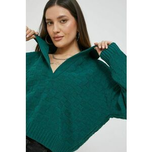 Abercrombie & Fitch pulover femei, culoarea verde, imagine