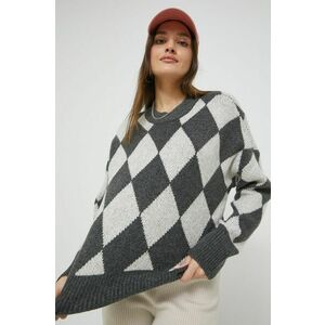 Abercrombie & Fitch pulover din amestec de lana femei, culoarea gri, imagine
