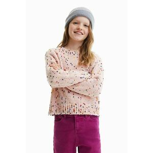 Desigual pulover copii culoarea roz, light imagine