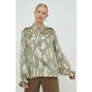 Bruuns Bazaar bluza Hollyhock Betty femei, culoarea auriu, modelator imagine