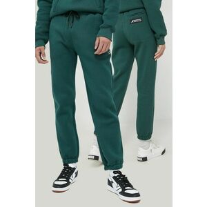 Kangol pantaloni de trening unisex, culoarea verde, neted imagine