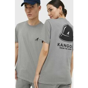 Kangol tricou din bumbac culoarea gri, cu imprimeu imagine