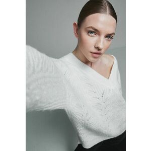 Medicine pulover femei, culoarea bej, imagine