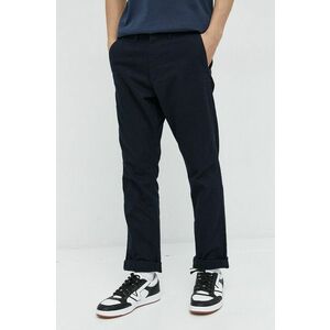 Superdry pantaloni de bumbac barbati, culoarea albastru marin, mulata imagine