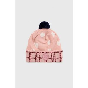 Femi Stories caciula din amestec de lana Sweetie culoarea roz, din tricot gros imagine