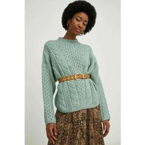 Answear Lab pulover femei, culoarea turcoaz, cu turtleneck imagine