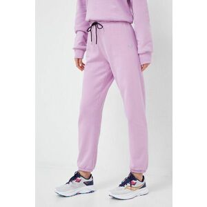 Dkny pantaloni de trening femei, culoarea violet, neted imagine
