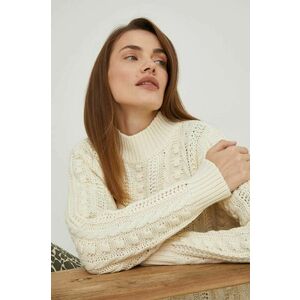 Answear Lab pulover femei, culoarea bej, cu turtleneck imagine