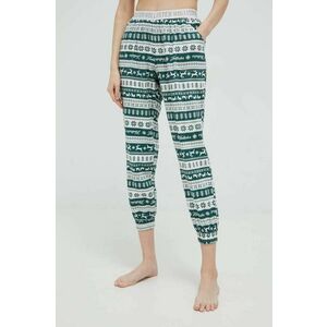 Hollister Co. pantaloni de pijama femei, culoarea verde imagine
