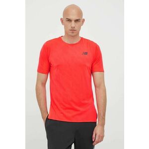 New Balance tricou de alergare Nyc Marathon Q Speed culoarea rosu, neted imagine