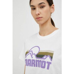 Marmot tricou din bumbac culoarea alb imagine