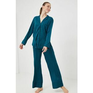 Abercrombie & Fitch camasa de pijama femei, culoarea verde imagine