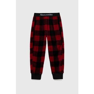 Abercrombie & Fitch pantaloni de pijama copii culoarea rosu, modelator imagine