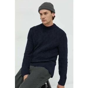 Abercrombie & Fitch pulover barbati, culoarea albastru marin, cu turtleneck imagine