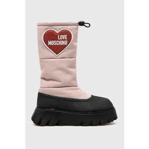 Love Moschino cizme de iarna culoarea roz imagine