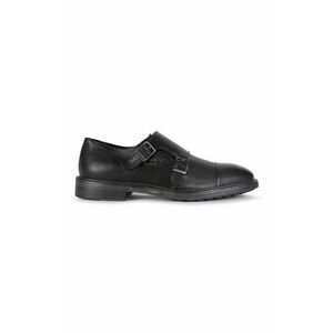 Geox pantofi de piele U AURELIO E barbati, culoarea negru, U26F7E-000TU-C9999 imagine