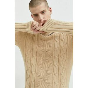 Hollister Co. pulover barbati, culoarea maro imagine