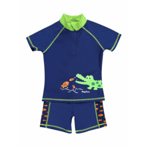 PLAYSHOES Protecție UV 'Krokodil' albastru / verde neon / portocaliu / alb imagine