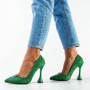 Pantofi dama Provok Verde 3 imagine