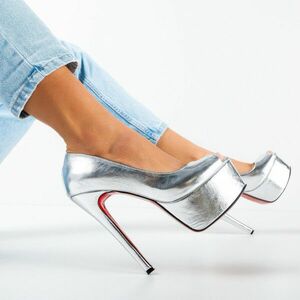 Pantofi dama Cohan Argintii imagine