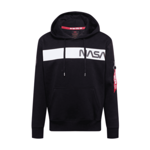 ALPHA INDUSTRIES Bluză de molton 'NASA' roșu / negru / argintiu imagine