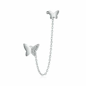 CERCEL din argint Chain Butterflies imagine