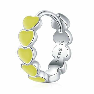 CERCEL din argint Yellow Email Hearts imagine