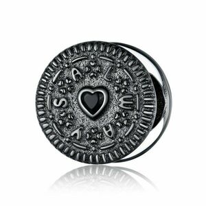 Talisman din argint Black Hearted Biscuit imagine