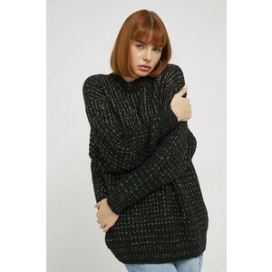 Superdry pulover din amestec de lana femei, culoarea negru, călduros imagine