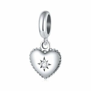 Talisman din argint Heart and Star imagine