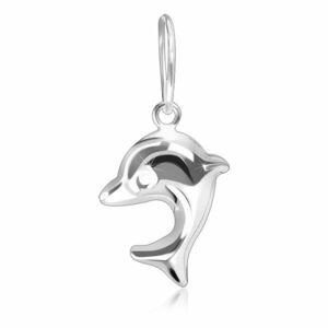 Pandantiv argint 925 - pui delfin ce sare, bilateral imagine