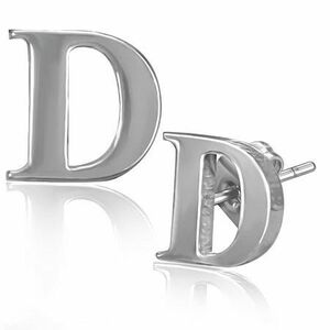 Cercei din oțel - litera D, șuruburi imagine