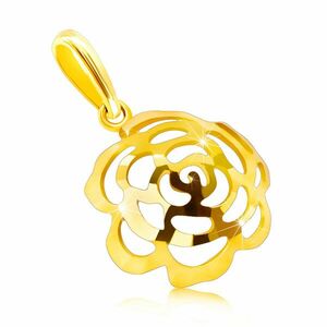 Pandantiv din aur de 14K – floare convexă în formă de emisferă, cu decupaje drept petale imagine