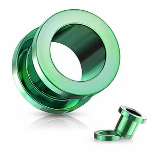 Tunel ureche, oțel 316L – suprafață de culoare verde strălucitor, tehnologie de acoperire PVD - Lățime: 1.6 mm imagine