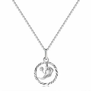 Colier din argint 925 - lanț și semn zodiacal Fecioară imagine