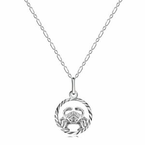 Colier din argint 925 – lanț, semn zodiacal CANCER imagine