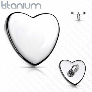 Cap de înlocuire din titan pentru implant, inimă 4 mm, culoare argintie, grosime 1, 6 mm imagine