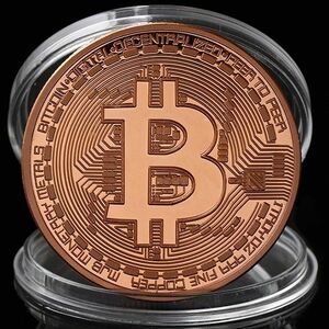 Monedă Bitcoin - Roz/Auriu KP3142 imagine