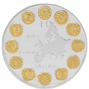 Moneda EU - Argintiu/Auriu KP3588 imagine