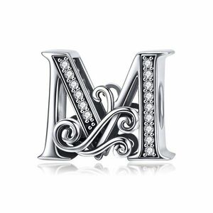 Talisman din argint cu Litera M din Poveste imagine