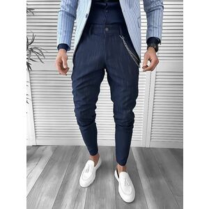 Pantaloni barbati eleganti bleumarin 7220 B11-5 imagine
