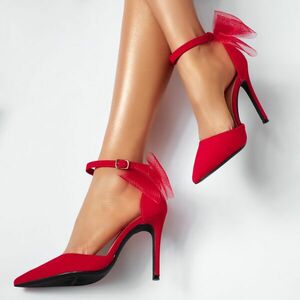 Pantofi Dama cu Toc Taylor Rosii #14098 imagine